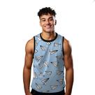 Camiseta Algodão Regata Verão Estilo Moda Praia Avião Papel Cartoon 168
