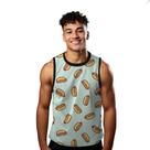Camiseta Algodão Regata Verão Estilo Moda Praia Cachorro Quente Hot Dog Food 197