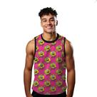 Camiseta Algodão Regata Verão Estilo Moda Praia Cartoon Esponja Amarelo 73