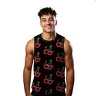Camiseta Algodão Regata Verão Estilo Moda Praia Cereja Cartoon Neon Red 540 Camiseta Algodão Regata Verão Estilo Moda Praia Cereja Cartoon Neon Red 540