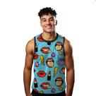 Camiseta Algodão Regata Verão Estilo Moda Praia Emojis Cartoon Funny 43