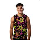 Camiseta Algodão Regata Verão Estilo Moda Praia Estrelas Arte Pintura 522