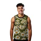 Camiseta Algodão Regata Verão Estilo Moda Praia Flores Florida Margarida 92