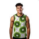 Camiseta Algodão Regata Verão Estilo Moda Praia Kiwi Cartoon Fruta Verde 553