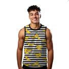 Camiseta Algodão Regata Verão Estilo Moda Praia Listras Banana Cartoon Fruta 662