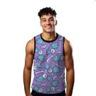 Camiseta Algodão Regata Verão Estilo Moda Praia Olhos Terror Cartoon Asas 749
