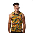 Camiseta Algodão Regata Verão Estilo Moda Praia Patins Cartoon Laranja 288