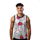 Camiseta Algodão Regata Verão Estilo Moda Praia Pitaya Cartoon Fruta 681