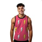 Camiseta Algodão Regata Verão Estilo Moda Praia Raios Cartoon Relâmpago 255