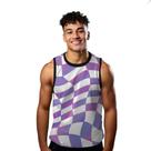 Camiseta Algodão Regata Verão Estilo Moda Praia Xadrez Chroma 600