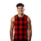 Camiseta Algodão Regata Verão Estilo Moda Praia Xadrez Vermelho Preto Festa 602 Camiseta Algodão Regata Verão Estilo Moda Praia Xadrez Vermelho Preto Festa 602