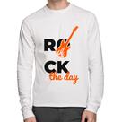 Camiseta Algodão Rock the day Manga Longa - Foca na Moda