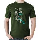 Camiseta Algodão Think Outside The Box - Foca na Moda