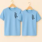 Camiseta Algodão Unissex Casal Estampa Fica Comigo Então Céu Azul CBJR Chorão Música Rock Linda Fofo