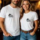 Camiseta Algodão Unissex Country Casal Estampa 100% Caipira Chapéu Bota Delicada Namorados Presente