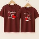 Camiseta Algodão Unissex Estamp Propósito De Deus Casal Completando Metadinha Compre 2 Namorados