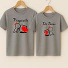 Camiseta Algodão Unissex Estamp Propósito De Deus Casal Completando Metadinha Compre 2 Namorados