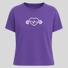 Camiseta Algodão Unissex Estampada Barra Batida Coração Blusa T-shirt Manga Curta Gola Redonda
