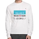 Camiseta Algodão Viajar é trocar a roupa da alma Manga Longa - Foca na Moda
