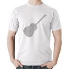 Camiseta Algodão Violão Notas Musicais - Foca na Moda