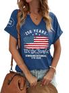 Camiseta AmazingLucky American Flag Women Patriotic, 4 de julho