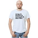Camiseta Amigo &amp Parceiro &amp Camarada &amp Meu Filho Camisa Personalizada Blusa Adulto Algodão com Poliéster