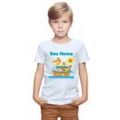 Camiseta Arca de Noé Bichos Menino Aniversário Camisa Personalizada Blusa Infantil e Juvenil Algodão com Poliéster
