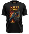 Camiseta Arcade Geek Gamer Insert Coin Fliperama Player 521 - Estampa Exclusiva