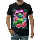 Camiseta Arte Melancia Fruta Verão Refrescante Doce Estilo