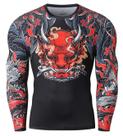 Camiseta atlética de compressão de manga comprida Baselayer Red Plume