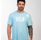 Camiseta azul claro tamanho único P ao gg