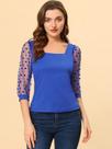 Camiseta Azul feminina Braso