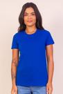 Camiseta azul feminina