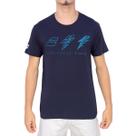 Camiseta Babolat Drive Cotton Tee Marinho e Azul