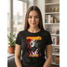 Camiseta Baby Look Anime Chainsaw Man Power 100% Algodao