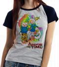Camiseta Baby Look Blusa Feminina Adventure Time Jake Finn Fionna Cake Camiseta Baby Look Blusa Feminina Adventure Time Jake Finn Fionna Cake