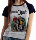 Camiseta Baby Look Blusa Feminina Jonny Quest selva Camiseta Baby Look Blusa Feminina Jonny Quest selva