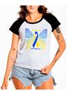 Camiseta baby look dia da síndrome de down criança