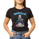 Camiseta Baby Look Feminina Banda Motorhead Logo Azul