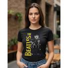 Camiseta Baby Look Feminina Banda The Beatles Logo Amarelo