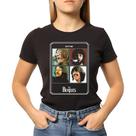 Camiseta Baby Look Feminina Banda The Beatles Logo Desenho