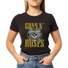 Camiseta Baby Look Feminina Guns N Roses Caveira Chapeu Camiseta Baby Look Feminina Guns N Roses Caveira Chapeu