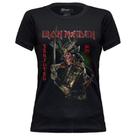 Camiseta Baby Look Feminina Iron Maiden Rock Estiloso Marca Stamp Algodão
