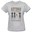 Camiseta baby look feminina mãe de autista espectro autismo