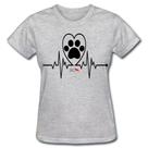 Camiseta baby look feminina pata cachorro mãe de pet cão