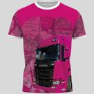 Camiseta Baby Look Feminina Scania Camisa Caminhão TAMANHO:EGCOR:ROSA