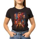Camiseta Baby Look Feminina Stranger Things Personagens Camiseta Baby Look Feminina Stranger Things Personagens