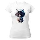 Camiseta Baby Look Gato filhote fofinho astronauta