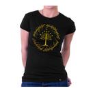 Camiseta Baby Look Senhor Dos Anéis Gandalf Estampa Dourada Camiseta Baby Look Senhor Dos Anéis Gandalf Estampa Dourada