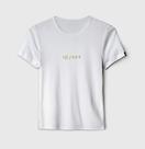 Camiseta Baby Look Wiser 100% Algodão Branca - Dourada